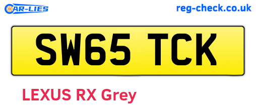 SW65TCK are the vehicle registration plates.