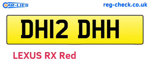 DH12DHH are the vehicle registration plates.