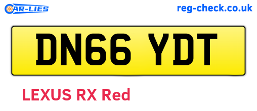 DN66YDT are the vehicle registration plates.