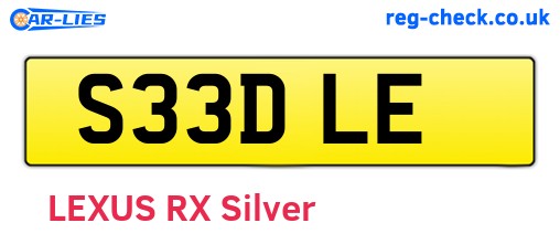 S33DLE are the vehicle registration plates.