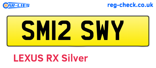 SM12SWY are the vehicle registration plates.