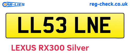 LL53LNE are the vehicle registration plates.