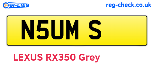 N5UMS are the vehicle registration plates.