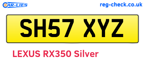 SH57XYZ are the vehicle registration plates.