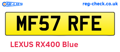 MF57RFE are the vehicle registration plates.