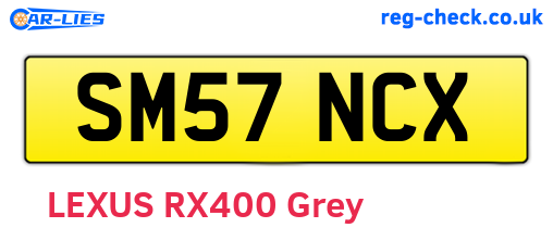 SM57NCX are the vehicle registration plates.