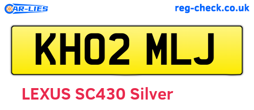 KH02MLJ are the vehicle registration plates.