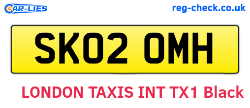 SK02OMH are the vehicle registration plates.