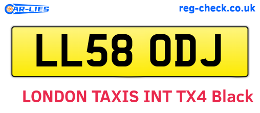 LL58ODJ are the vehicle registration plates.