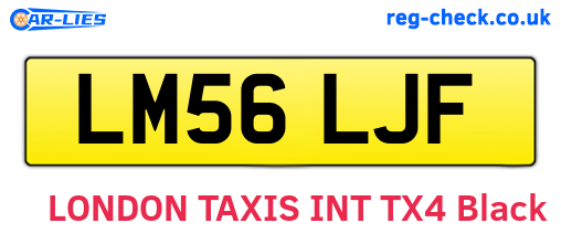 LM56LJF are the vehicle registration plates.