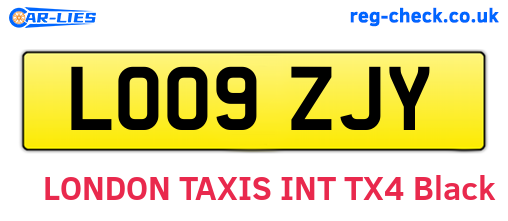 LO09ZJY are the vehicle registration plates.