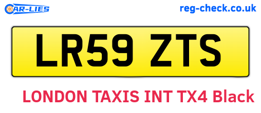 LR59ZTS are the vehicle registration plates.