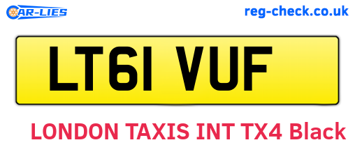 LT61VUF are the vehicle registration plates.