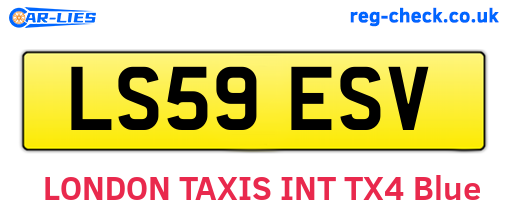 LS59ESV are the vehicle registration plates.