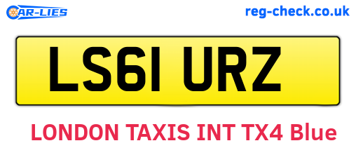 LS61URZ are the vehicle registration plates.