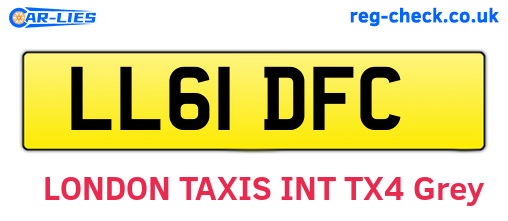 LL61DFC are the vehicle registration plates.