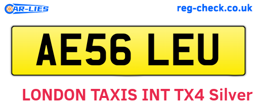 AE56LEU are the vehicle registration plates.