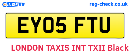 EY05FTU are the vehicle registration plates.