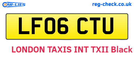 LF06CTU are the vehicle registration plates.