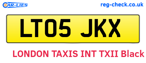 LT05JKX are the vehicle registration plates.
