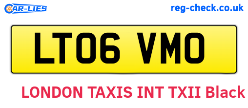 LT06VMO are the vehicle registration plates.