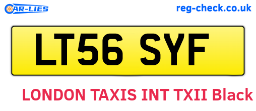 LT56SYF are the vehicle registration plates.