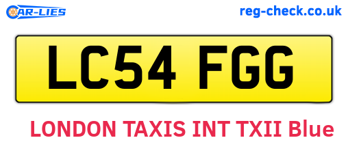 LC54FGG are the vehicle registration plates.