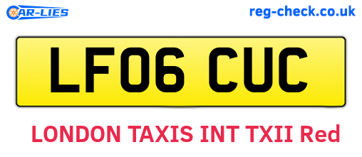 LF06CUC are the vehicle registration plates.
