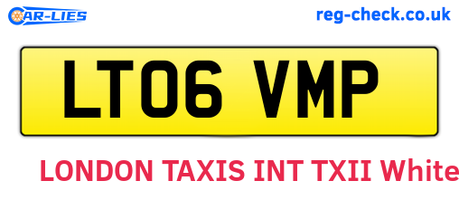 LT06VMP are the vehicle registration plates.
