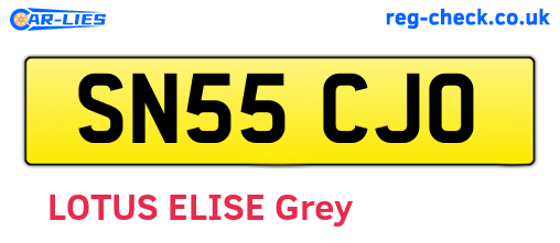 SN55CJO are the vehicle registration plates.
