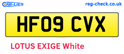 HF09CVX are the vehicle registration plates.
