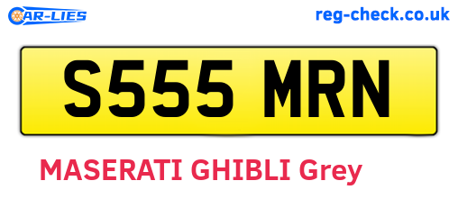 S555MRN are the vehicle registration plates.