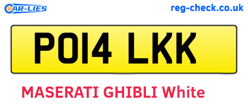PO14LKK are the vehicle registration plates.