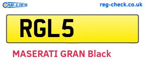 RGL5 are the vehicle registration plates.