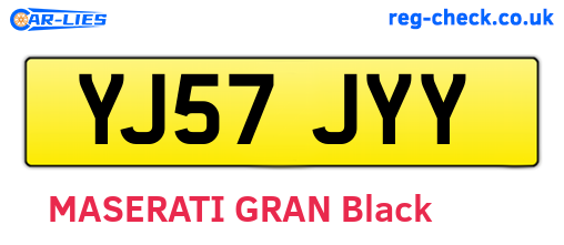 YJ57JYY are the vehicle registration plates.