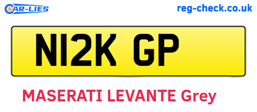 N12KGP are the vehicle registration plates.