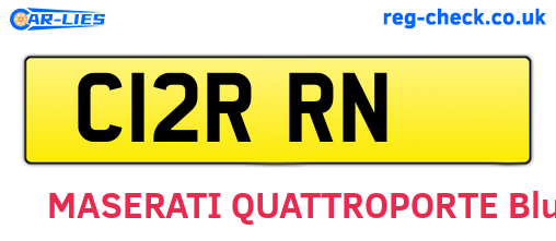 C12RRN are the vehicle registration plates.