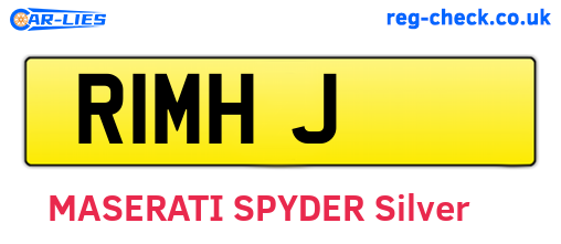 R1MHJ are the vehicle registration plates.