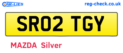 SR02TGY are the vehicle registration plates.