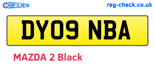 DY09NBA are the vehicle registration plates.