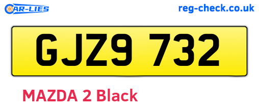 GJZ9732 are the vehicle registration plates.