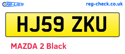 HJ59ZKU are the vehicle registration plates.