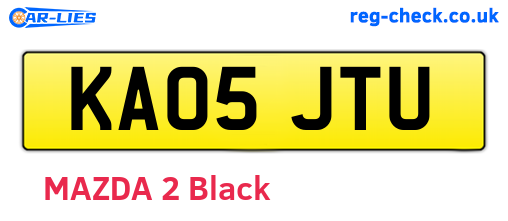 KA05JTU are the vehicle registration plates.