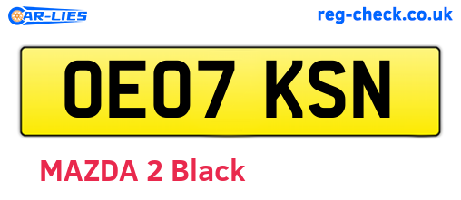 OE07KSN are the vehicle registration plates.
