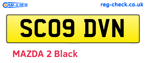 SC09DVN are the vehicle registration plates.