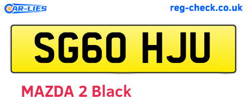 SG60HJU are the vehicle registration plates.