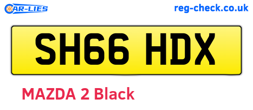 SH66HDX are the vehicle registration plates.
