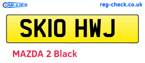SK10HWJ are the vehicle registration plates.