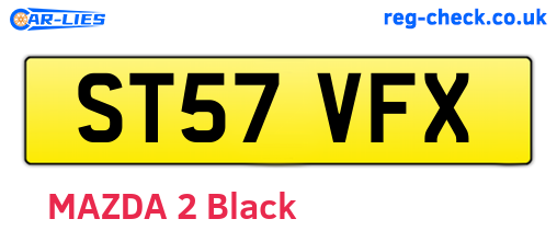 ST57VFX are the vehicle registration plates.