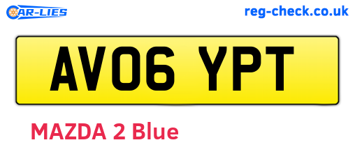 AV06YPT are the vehicle registration plates.